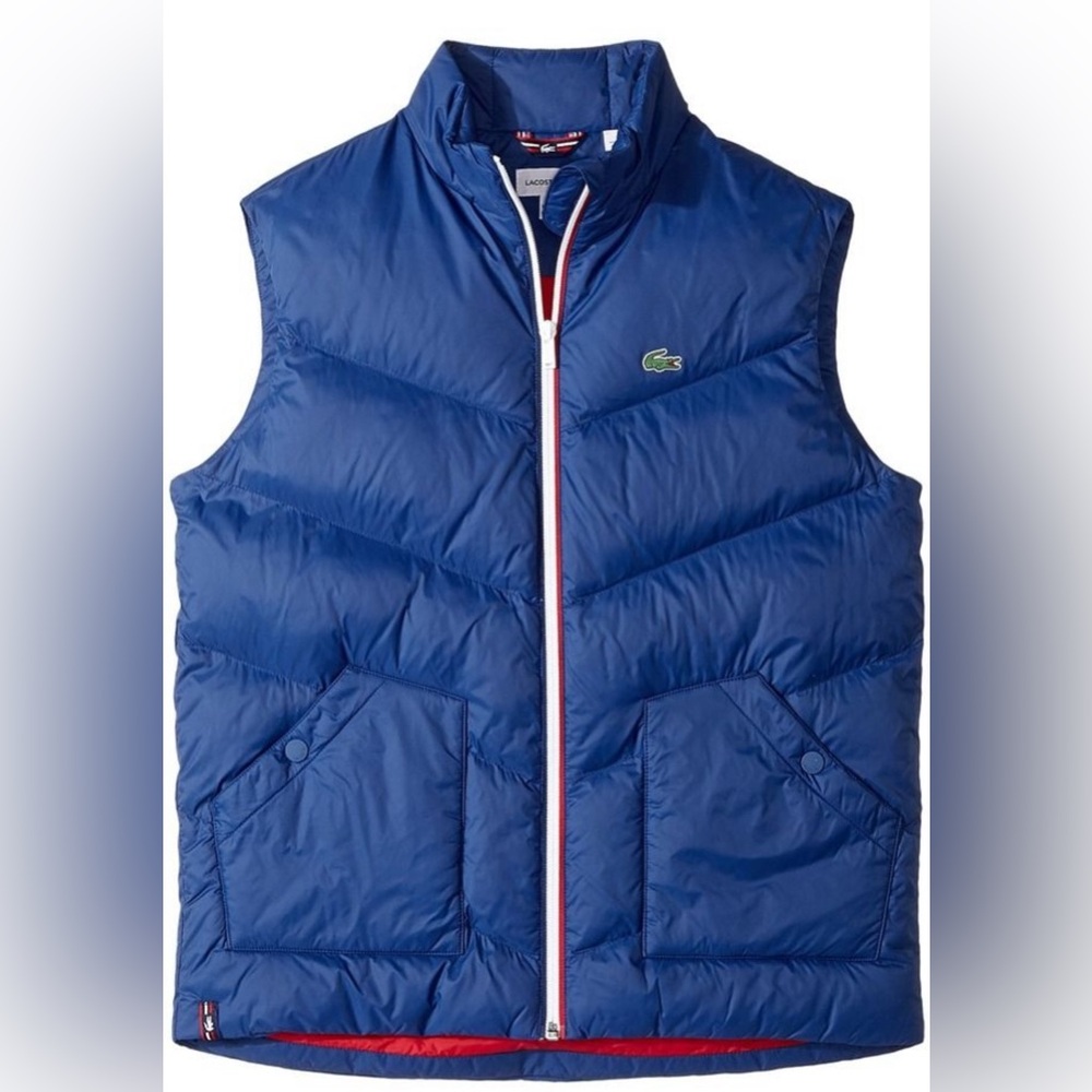 Lacoste Kids Blue Puffer Vest